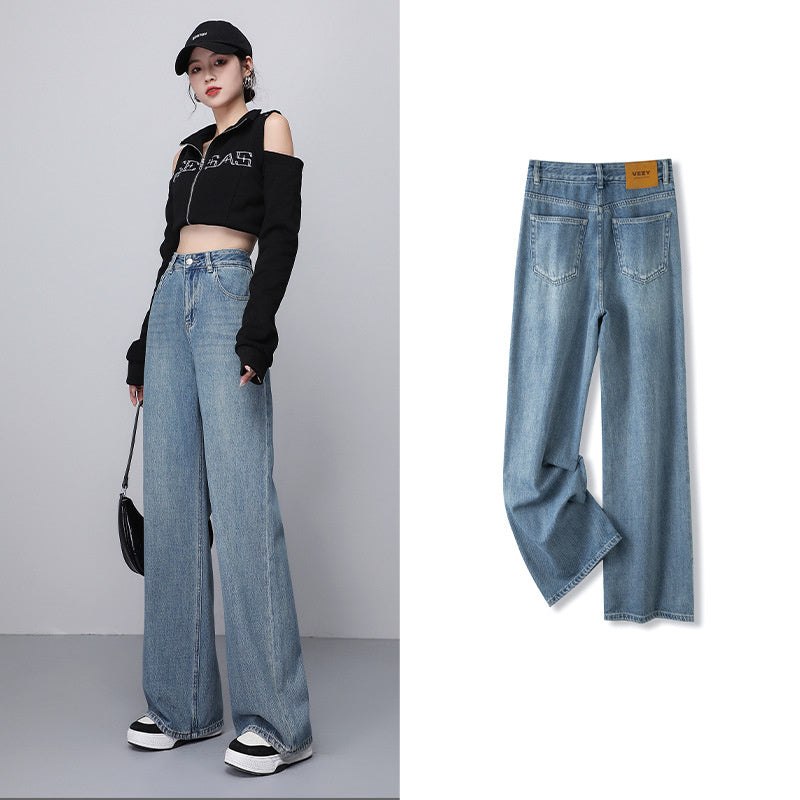 Fashion Personality Wide-leg Jeans Women