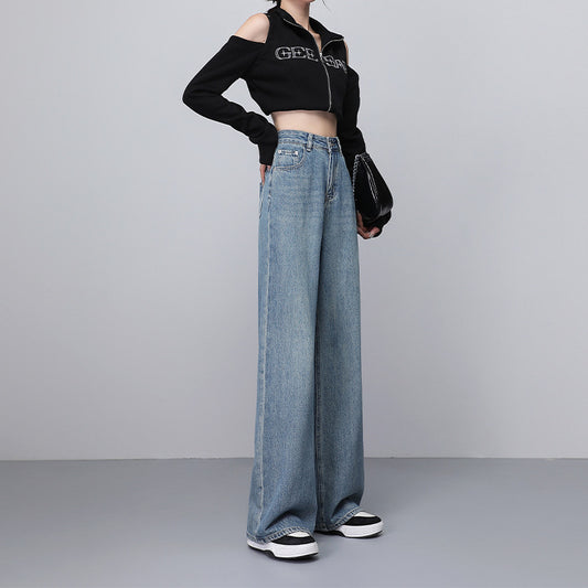 Fashion Personality Wide-leg Jeans Women