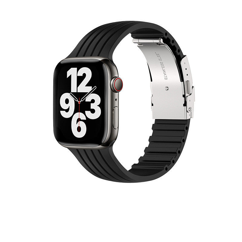 Silicone Stripe IWatch Strap For Men And Women